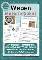 Vorschau - Arbeitsblätter - Materialpaket Weben (mit Webrahmen UND Rundweben) - Deckblatt