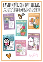 Vorschau - Mal- und Bastelvorlagen - Basteln für den Muttertag - Kunst Materialpaket - Deckblatt