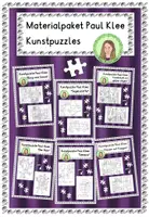 Vorschau - Mal- und Bastelvorlagen - Materialpaket Paul Klee Kunstwerke puzzeln - Deckblatt