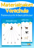 Vorschau - Arbeitsblätter - Feinmotorik Materialpaket - Feinmotorik Übungen für Vorschule & Kindergarten - Deckblatt