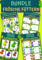 Vorschau - Fördermaterial/Inklusion - Bundle: Frösche füttern - Deckblatt