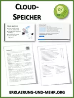 Vorschau - Arbeitsblätter - Cloud-Speicher (Materialpaket) - Deckblatt