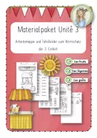 Vorschau - Unterrichtsreihen - Français: Materialpaket Unité 3 : Arbeitsmappe, Wortschatzliste & Tafelbilder - Deckblatt