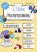 Vorschau - Unterrichtsreihen - Prozentrechnung - Prozent - PAKET - Deckblatt