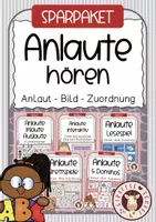 Vorschau - Unterrichtsreihen - Anlaute hören – Sparpaket für Klasse 1 | Spiele & Übungen - Deckblatt