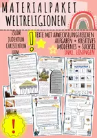 Vorschau - Unterrichtsreihen - Materialpaket: Weltreligionen Judentum ; Islam ; Christentum - Deckblatt