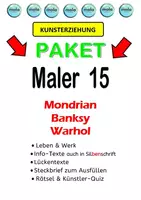 Vorschau - Stundenentwürfe - PAKET (Maler 15) : Banksy - Mondrian - Warhol - Deckblatt