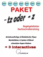 Vorschau - Unterrichtsreihen - PAKET: Rechtschreib -Training : tz - z - Deckblatt
