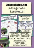 Vorschau - Arbeitsblätter - Lesetexte Klasse 5–7 – 13 alltagsnahe Texte mit 6-Schritt-Lesemethode (Deutsch Arbeitsblätter, wachsendes Paket) - Deckblatt