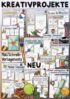 Vorschau - Arbeitsblätter - Kreativprojekte PAKET 🎨 / Mal- & Schreibvorlagen (auch: Vertretungsstunden) - Deckblatt