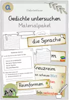 Vorschau - Arbeitsblätter - Gedichte untersuchen - Materialpaket (ABs, Visualisierungen, Beispielgedicht) - Deckblatt