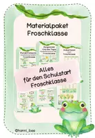 Vorschau - Bildkarten - Materialpaket Froschklasse Klassenzimmer/Rituale/Schulstart/Einschulung - Deckblatt