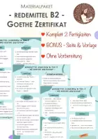 Vorschau - Präsentationen/Tafelbilder - Materialpaket B2 Redemittel Schreiben & Sprechen - Deckblatt