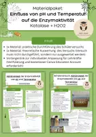 Vorschau - Arbeitsblätter - Materialpaket: Einfluss von pH und Temperatur auf die Enzymaktivität - Deckblatt
