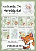 Vorschau - Mal- und Bastelvorlagen - XXL Materialpaket Fuchsklasse - stetig wachsend - Füchse - Deckblatt