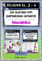 Vorschau - Unterrichtsreihen - Materialpaket "Das Gleichnis vom barmherzigen Samariter" - 6-stündige Unterrichtsreihe und Bildkarten mit Faltheft, Religionsunterricht ab Klasse 2 - Deckblatt