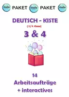 Vorschau - Spiele - PAKET: Deutsch-Kiste 3 & 4 (14 Arbeitsaufträge) - Deckblatt