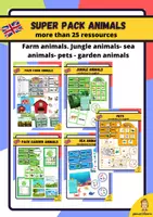 Vista previa - Unidades / Secuencias / Situaciones de Aprendizaje - Super Pack animals - more than 40 ressources - Portada