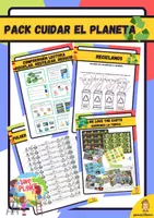 Vista previa - Hojas de trabajo - Pack: Cuidamos el planeta - castellano y català - Portada