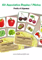 Aperçu - Apprentissages en autonomie - Kit Association Photos / Dessins - Fruits & Légumes - Page de couverture