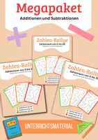 Vorschau - Arbeitsblätter - Megapaket - Zahlenrallye - Addition und Subtraktion - Deckblatt