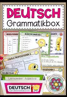 Vorschau - Arbeitsblätter - DEUTSCH - Grammatikbox - Lerncenter / Lerntheken (wachsendes Paket) - Deckblatt