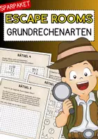 Vorschau - Arbeitsblätter - Escape Rooms - Mathe (alle Rechenarten) - Deckblatt