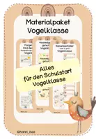 Vorschau - Bildkarten - Materialpaket Boho Vogelklasse Klassenzimmer/Rituale/Schulstart/Einschulung - Deckblatt
