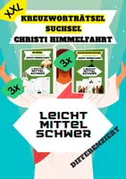 Vorschau - Arbeitsblätter - Materialpaket Christi Himmelfahrt | Kreuzworträtsel - Suchsel (differenziert) - Deckblatt