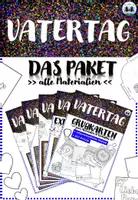 Vorschau - Mal- und Bastelvorlagen - Vatertag - Das Paket >> alle Materialien - Deckblatt