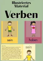 Vorschau - Arbeitsblätter - Verben illustriert - Plakate und Unterrichtsmaterial - Deckblatt