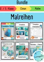 Vorschau - Arbeitsblätter - Einmaleins - Bundle "Ozean" - Deckblatt