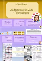 Vorschau - Mal- und Bastelvorlagen - Materialpaket: Alle meine Materialien für Mathe (Paket wachsend) - Deckblatt