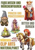 Vorschau - selbst erstellte Cliparts/Grafiken - MÄRCHEN - CLIP ARTS - PAKET - Deckblatt