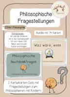 Vorschau - Bildkarten - Materialpaket - 2 Karteikarten-Sets zum Philosophieren mit Kindern - Deckblatt