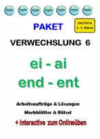 Vorschau - Arbeitsblätter - PAKET: Verwechslung 6 ( ei / ai & end / ent ) - Deckblatt