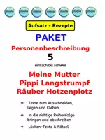 Vorschau - Stundenentwürfe - PAKET: Personenbeschreibung 5 (Mutter, Pippi Langstrumpf, Hotzenplotz) - Deckblatt