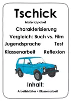 Vorschau - Arbeitsblätter - Tschick. Materialpaket. Arbeitsblätter und Klassenarbeit - Deckblatt