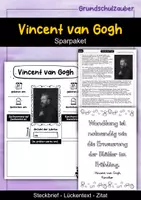 Vorschau - Arbeitsblätter - Vincent van Gogh Sparpaket - Steckbrief, Lückentext & Zitat - Deckblatt