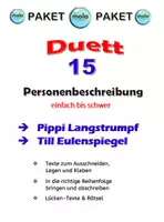 Vorschau - Stundenentwürfe - DUETT-Personenbeschreibung 15 : Pippi Langstrumpf & Till Eulenspiegel - Deckblatt