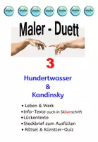 Vorschau - Arbeitsblätter - Maler-Duett 3 : Friedensreich Hundertwasser & Wassily Kandinsky - Deckblatt