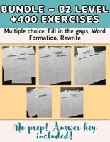 Vorschau - Arbeitsblätter - B2 C1 +400 exercises! Grammatik- und Wortschatzübungen. Tests. Exams Prüfung - Deckblatt