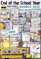 Vorschau - Arbeitsblätter - End of the School Year 🇬🇧🏫🏁 BUNDLE / Schuljahresende Englischunterricht - Deckblatt