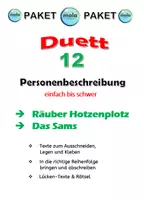 Vorschau - Unterrichtsreihen - DUETT - Personenbeschreibung 12 : Das Sams & Hotzenplotz - Deckblatt