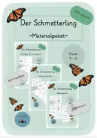 Vorschau - Arbeitsblätter - Materialpaket zum Schmetterling - Deckblatt