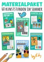Vorschau - Stundenentwürfe - 6x Kunststunden im Sommer - Materialpaket: Kunst für die Grundschule - Deckblatt