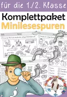 Vorschau - Arbeitsblätter - Komplettpaket - Mini - Lesespuren - Leseübungen für den Anfangsunterricht - Deckblatt