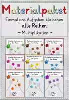 Vorschau - Stationenlernen - Einmaleins Aufgaben klatschen zu allen Reihen *Materialpaket* - Deckblatt