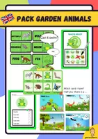 Vorschau - Stationenlernen - pack garden animals - Deckblatt