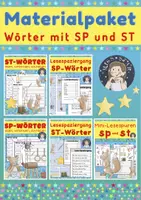 Vorschau - Arbeitsblätter - Materialpaket - Wörter mit sp und st - Deckblatt